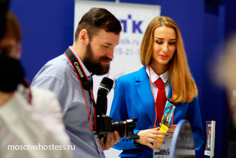 Russian interpreter exhibition translator hostess for TransRussia Moscow exhibition