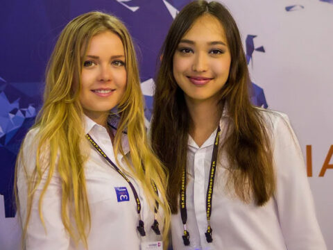 Russian Interpreter Hostess Translator for GLOBAL FRESH MARKET Moscow Exhibition in Gostiny Dvor