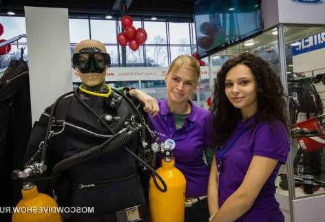 Russian Hostess Interpreter for Moscow Dive Show in Gostiny Dvor