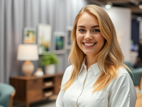 Russian Interpreter at the UMIDS Exhibition of Furniture, Interior Items, and Woodworking Equipment in Krasnodar