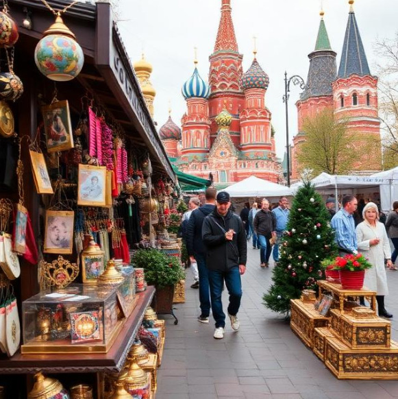 هدايا موسكو: رحلة بين روائع الحرف اليدوية والكنوز التذكارية