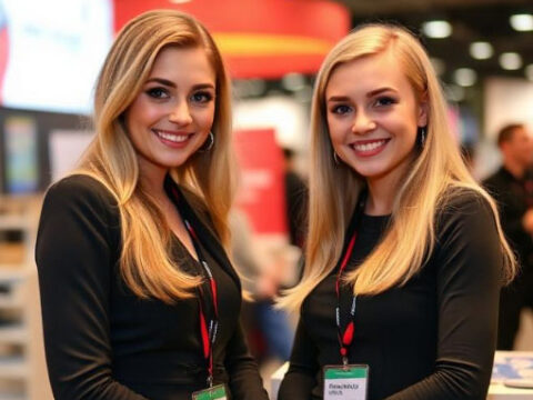 모스크바 전시회 부스 스태프