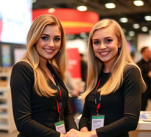 모스크바 전시회 부스 스태프