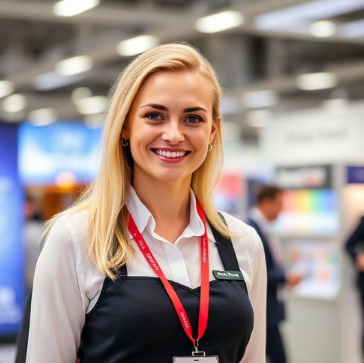 Trade Fair Hostesses, Booth Assistants, and Interpreters at the Russian Industrialist Forum